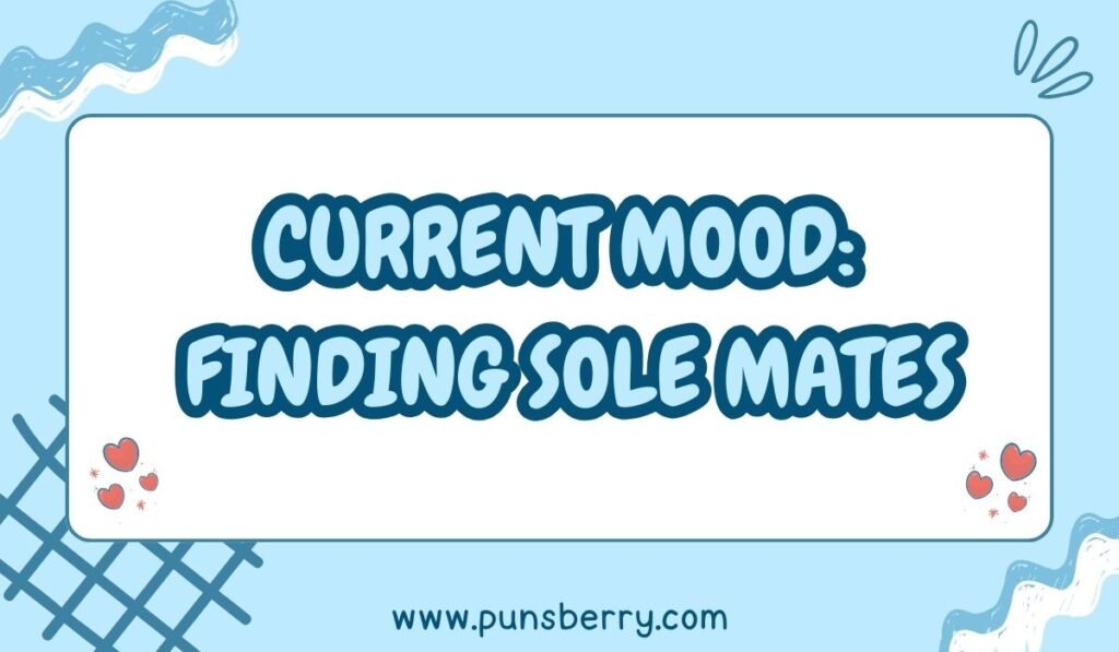 Current mood finding sole mates cute ocean pun design