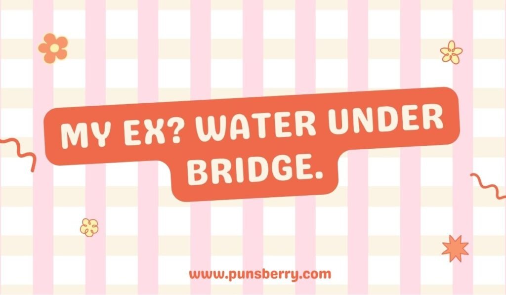 My ex water under bridge funny relationship sea pun