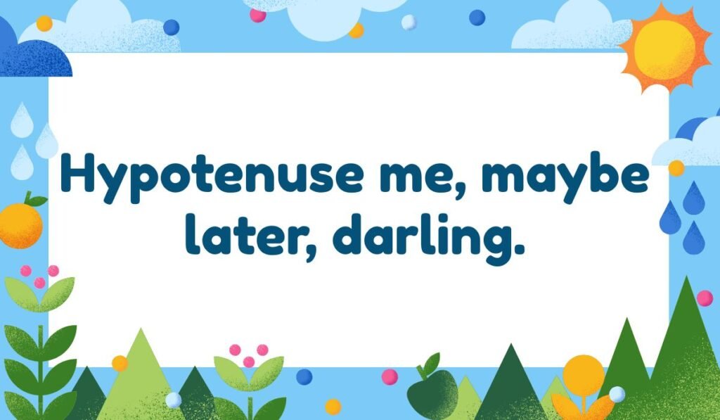 Hypotenuse me pun – cute triangle love joke