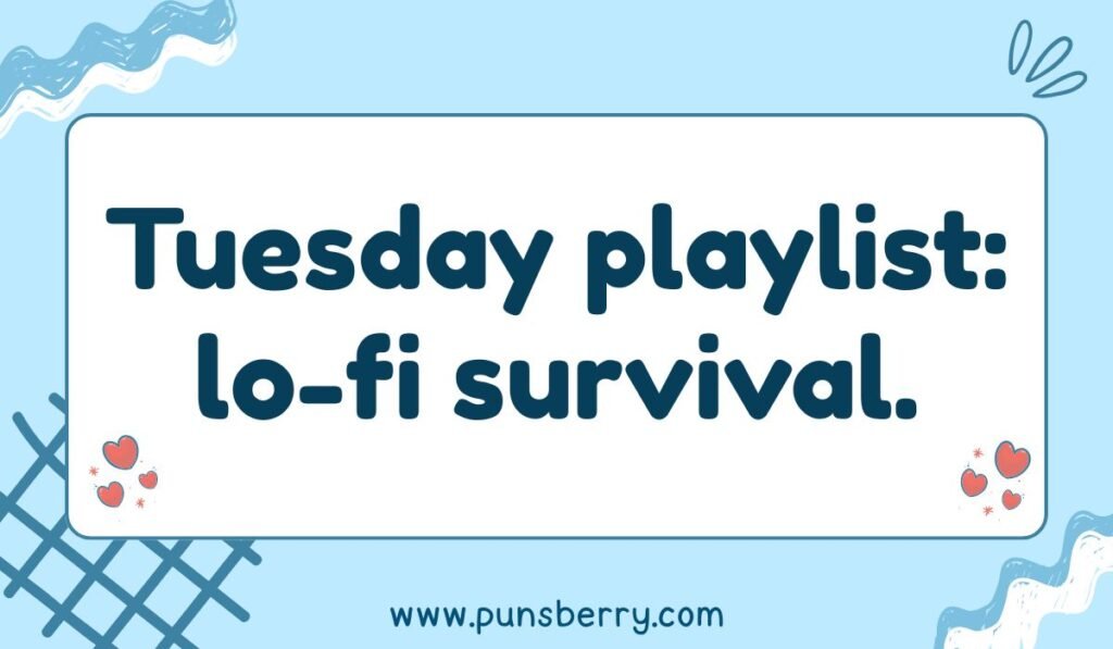 Tuesday playlist lo-fi survival – relaxing music and funny Tuesday pun