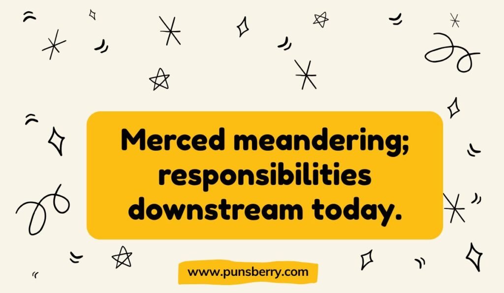 Yosemite pun about the Merced River: Merced meandering; responsibilities downstream today.